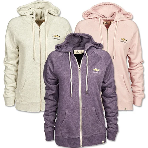 Ladies Chevrolet Gold Bowtie Fleece Zip Up Hoodie Hoodie with High Neck Warm Protective Ladies Chevrolet Gold Bowtie Fleece Zip Up Hoodie Hoodie with High Neck Warm Protective