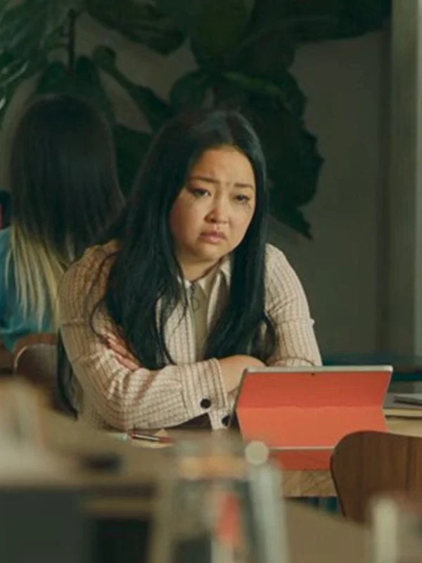 Lana Condor Moonshot 2022 Crop Jacket Satin Jacket Silk Jacket Chiffon Jacket