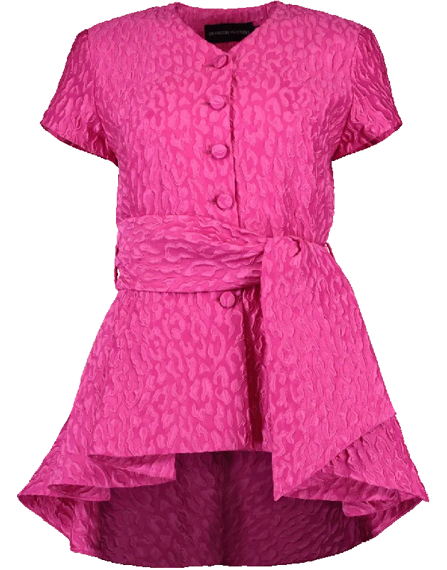 Leo Jacket With Sash Cotton Fabric Linen Fabric Terry Fabric