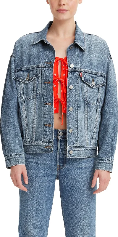 90s Trucker Jacket - Women's|-|Manteau de camionneur 90s - Femme Fleece Fabric Down Fabric Feather Fabric 90s Trucker Jacket - Women's|-|Manteau de camionneur 90s - Femme Fleece Fabric Down Fabric Feather Fabric