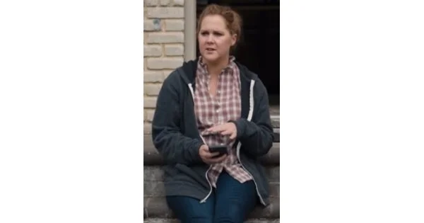 Life & Beth Amy Schumer Zippered Hoodie Hoodie with Hem Contrast Bold Stylish