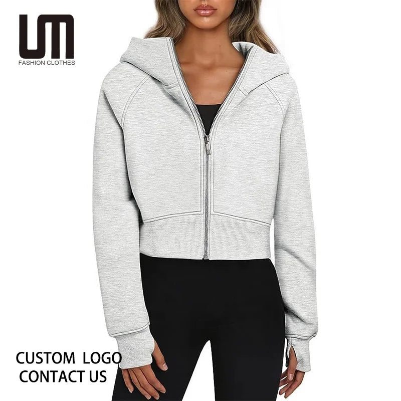 Liu Ming Custom Brand Logo 2024 Fall Winter Fashion Women Clothing Casual Long Sleeve Zip Up Hoodie Coat Sweatshirts Hoodie with Button Placket Classic Preppy Liu Ming Custom Brand Logo 2024 Fall Winter Fashion Women Clothing Casual Long Sleeve Zip Up Hoodie Coat Sweatshirts Hoodie with Button Placket Classic Preppy