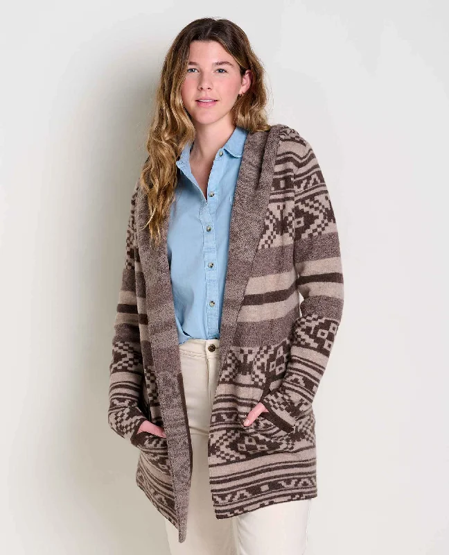 Merino Heartfelt Hoodie Hoodie with Bell Sleeves Flared Feminine