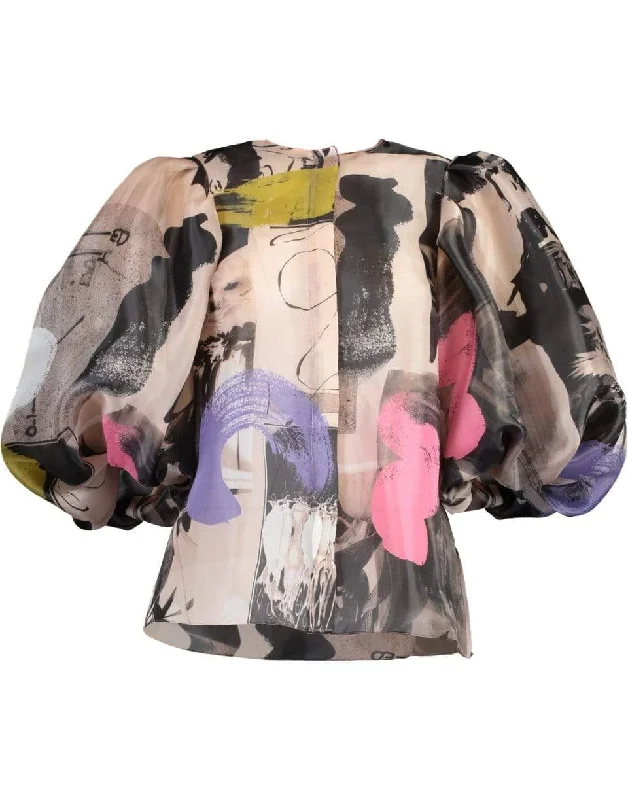 Mimi Exaggerated Sleeve Jacket Chenille Jacket Brocade Jacket Lace Jacket