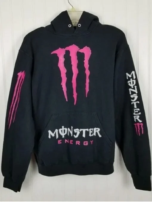 Monster Pink Sweatshirt Hoodie with Lining Warm Insulated