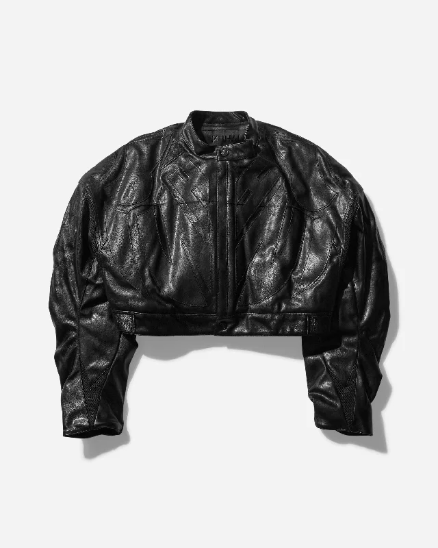 Women's 2K Moto Jacket Black Appliqued Jacket Beaded Jacket Sequined Jacket