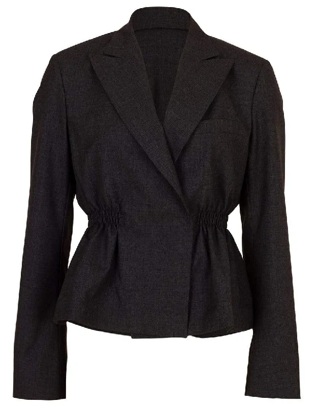 Peplum Hem Jacket Tiered Jacket Buttoned Jacket Zippered Jacket