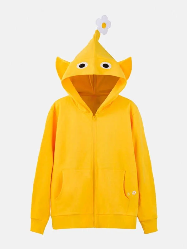 PIKMIN Yellow Hoodie Hoodie with Ribbed Cuffs Snug Fit Comfort