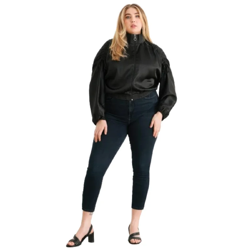 Plus Satin Zip-up Ruched Long Sleeve Cropped Bomber Jacket Faux Fur Jacket Real Fur Jacket Shearling Jacket Plus Satin Zip-up Ruched Long Sleeve Cropped Bomber Jacket Faux Fur Jacket Real Fur Jacket Shearling Jacket
