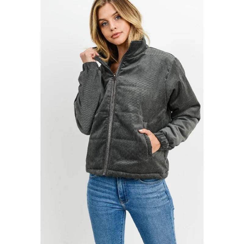 Puffy Long Sleeves Jacket Satin Jacket Silk Jacket Chiffon Jacket
