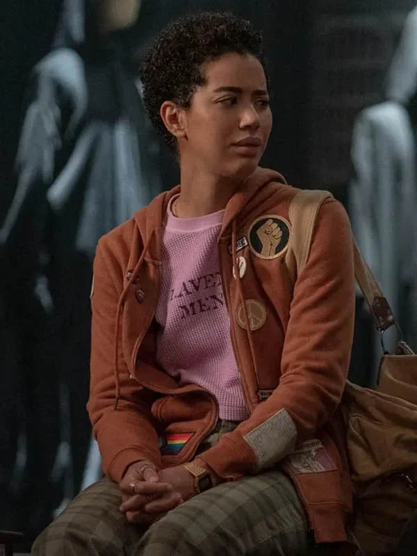 Scream VI Jasmin Savoy Brown Hoodie Hoodie with Fur Luxurious Winter