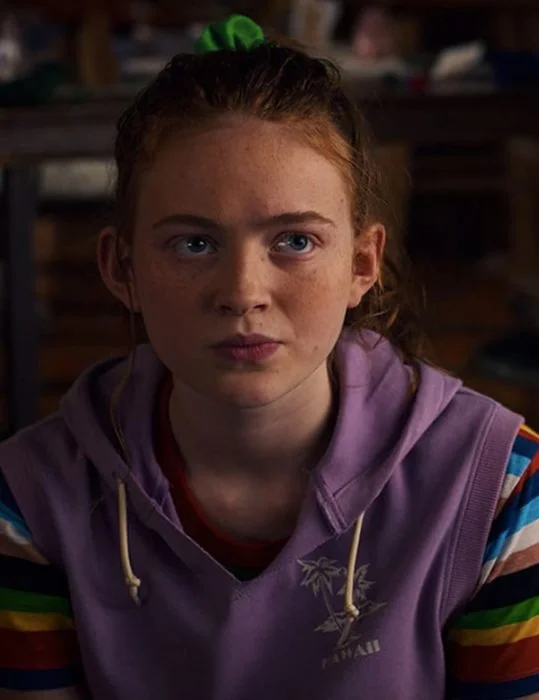 Stranger Things 4 Max Mayfield Purple Hoodie Hoodie with Pocket Utility Practical