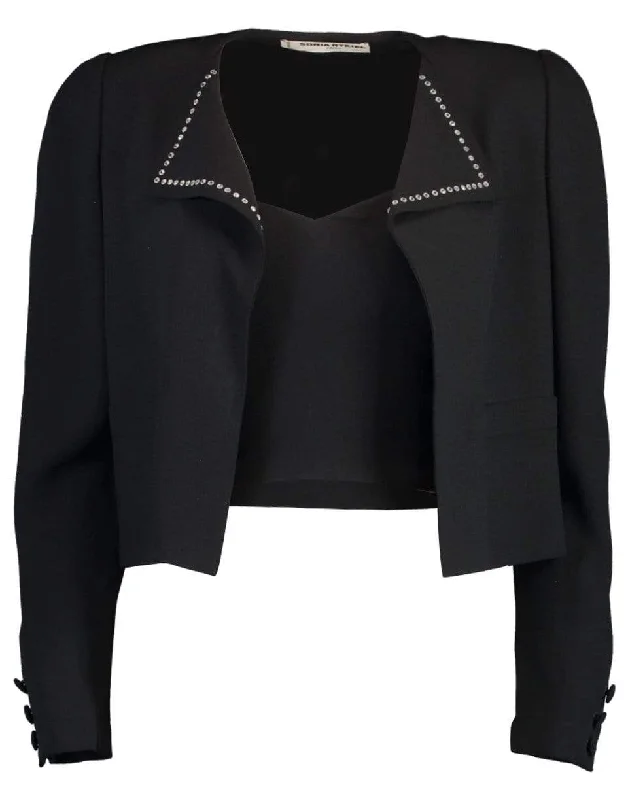 Stud Detail Jacket with Bustier Jacket Blazer Coat