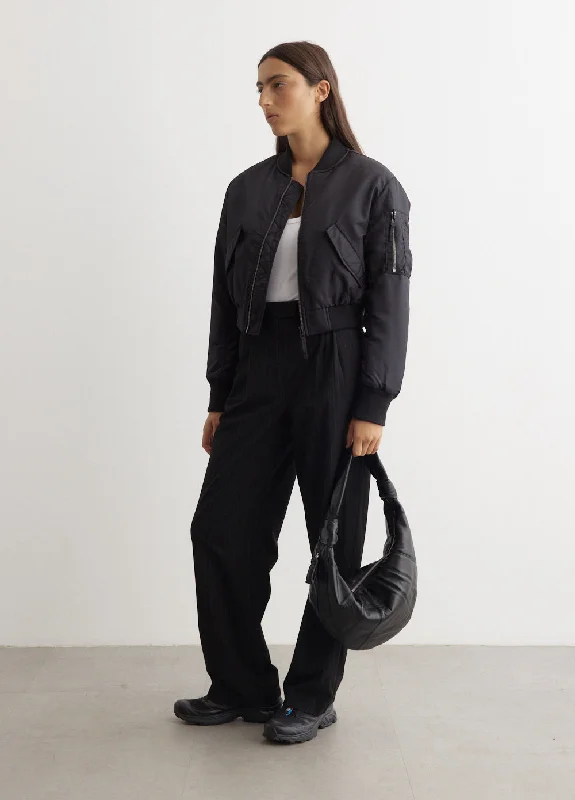 Turbulence Bomber Jacket Boat Neck Shawl Collar Notched Collar