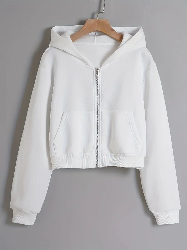 UltraComfy Womens ZipUp Hoodie for Stylish Crop Enthusiasts Hoodie with Hem Contrast Bold Stylish UltraComfy Womens ZipUp Hoodie for Stylish Crop Enthusiasts Hoodie with Hem Contrast Bold Stylish