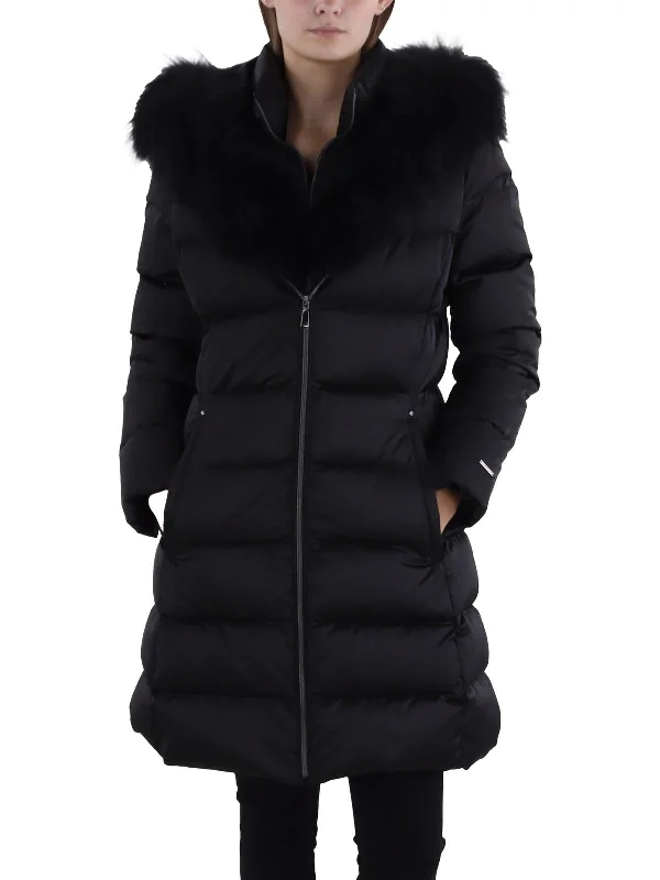 Womens Insulated Faux Fur Trim Puffer Jacket Ribbed Jacket Pleated Jacket Ruffled Jacket Womens Insulated Faux Fur Trim Puffer Jacket Ribbed Jacket Pleated Jacket Ruffled Jacket