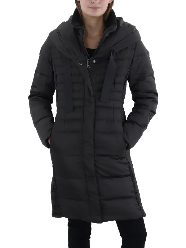 Womens Insulated Layered Puffer Jacket Rayon Fabric Velvet Fabric Corduroy Fabric