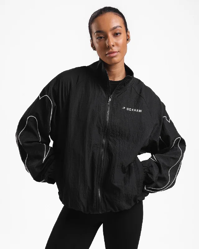 Tunero Track Jacket - Black Lace Jacket Ribbed Jacket Sequined Jacket