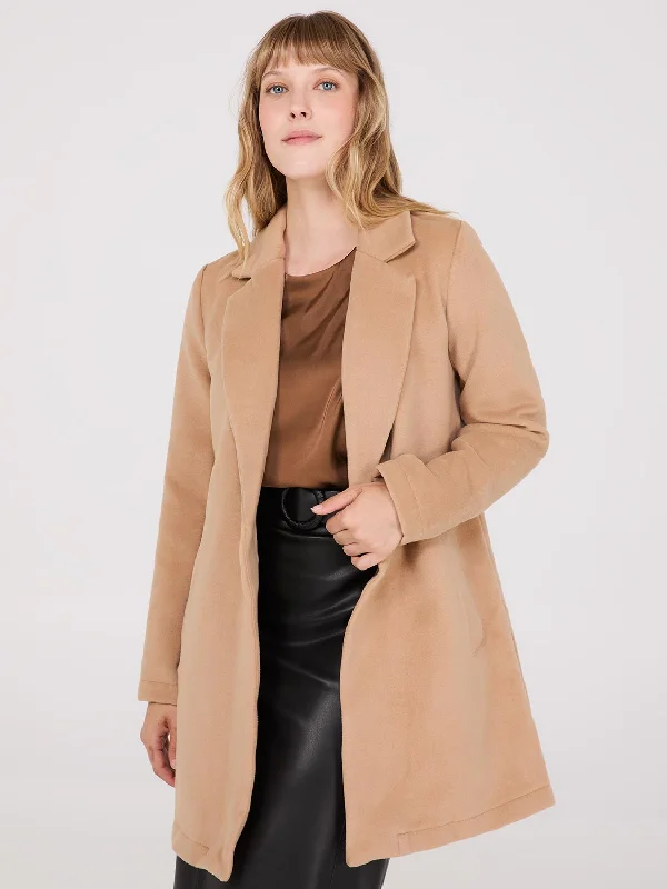 Brushed Car Coat Long Hooded Anorak