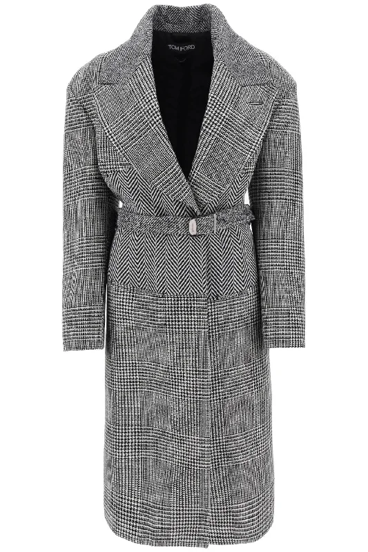 Cashmere Patchwork Coat  - Bianco Trendy Puffer Vest