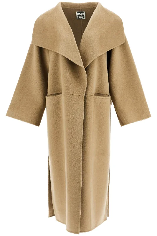 Signature Wool-cashmere Coat  - Beige Lightweight Utility Jacket