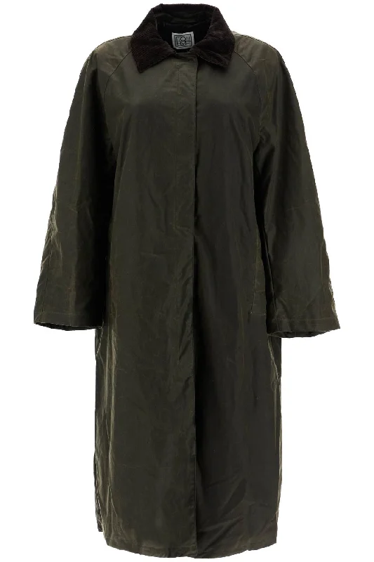 Country Waxed Cotton Coat  - Green Fleece Lined Windbreaker