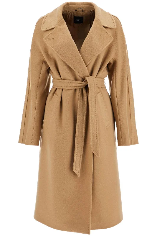 Cashmere Long Coat  - Beige Quilted Hybrid Jacket