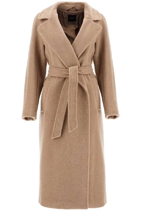 Alpaca And Mohair Robe Coat  - Beige Sporty Zip-Up Jacket