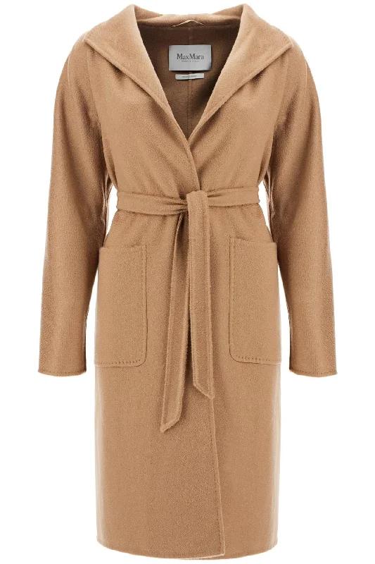 Cashmere 'lilia' Robe Coat  - Beige Puffy Insulated Vest