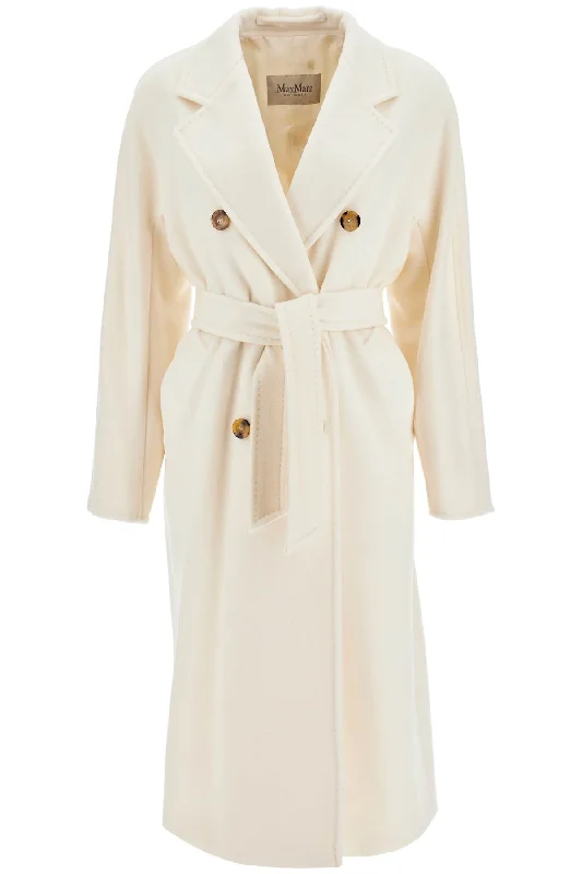 Madame 101801 Icon Coat  - White Luxe Satin Long Coat