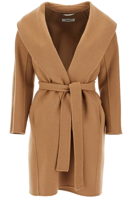 Messi Wool Coat  - Beige Adjustable Waist Parka