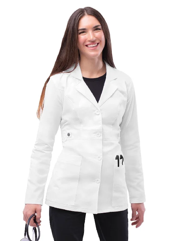 Adar Pop Stretch Womens 28" Tab-Waist Lab Coat Plush Faux Fur Bolero