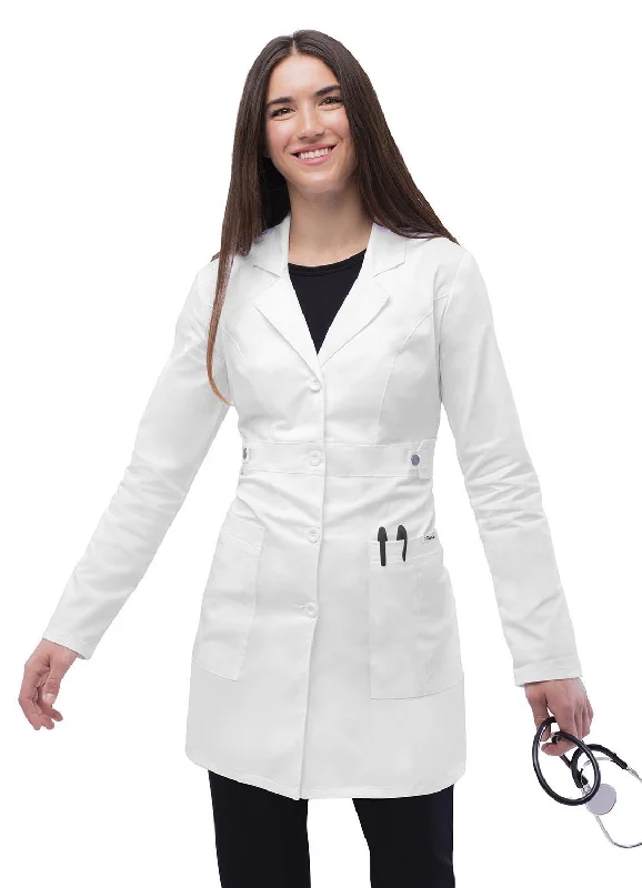 Adar Pop Stretch Womens 36" Tab-Waist Lab Coat Boho Fringe Cardigan