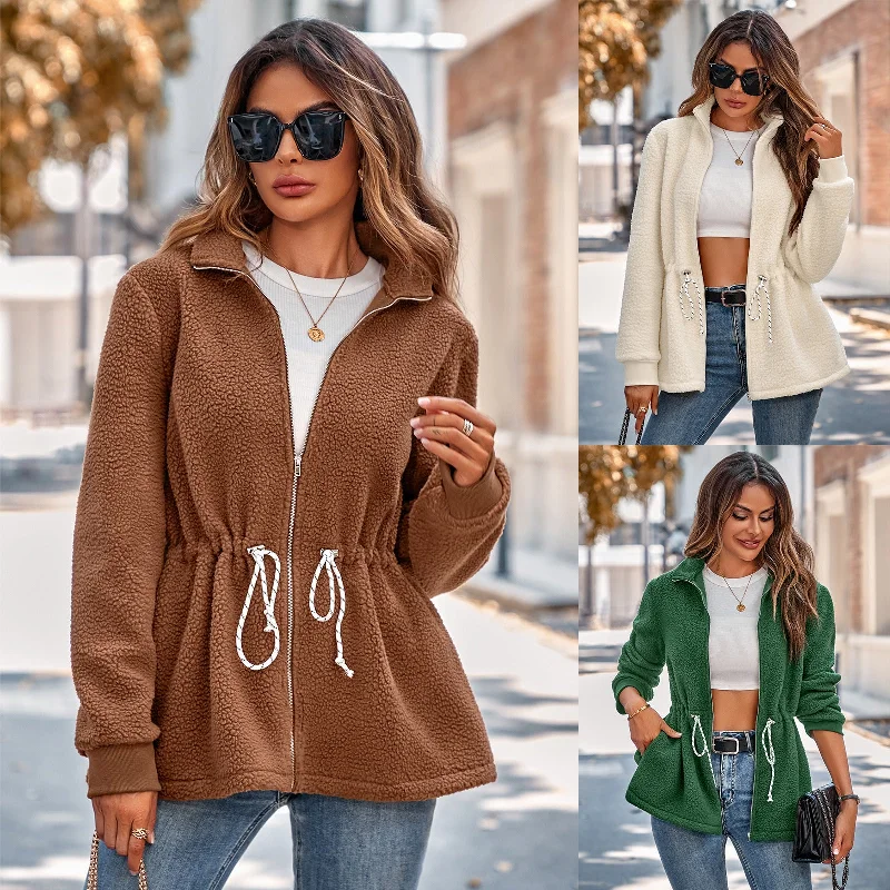 Ana Bade Women's Casual Plush Coat Trendy Puffer Vest