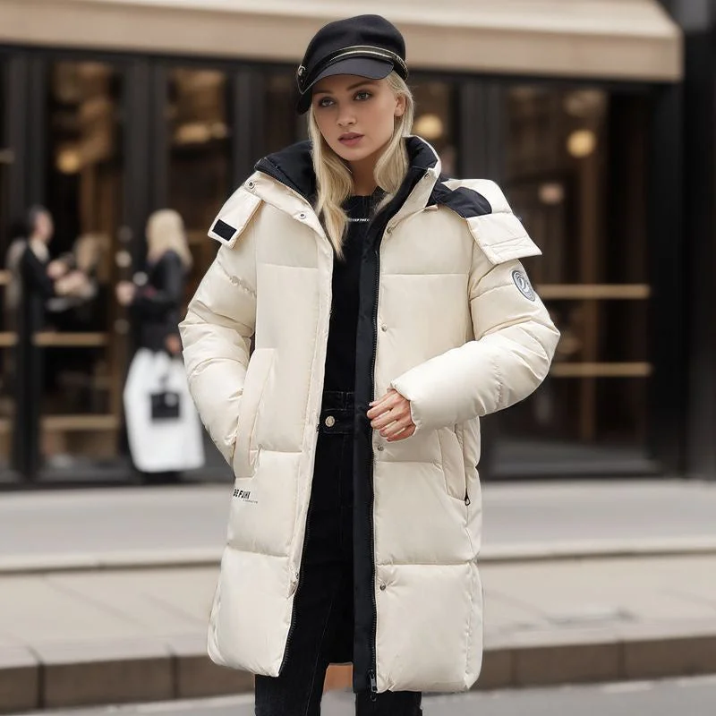 Ana Bade Women's Thickened Cotton Coat Waterproof Rain Jacket