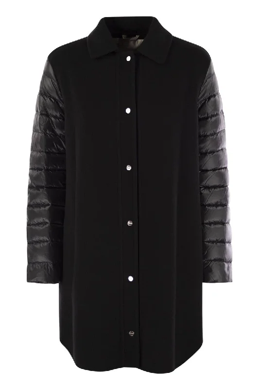 Coat with down sleeves Fitted Faux Suede Blazer