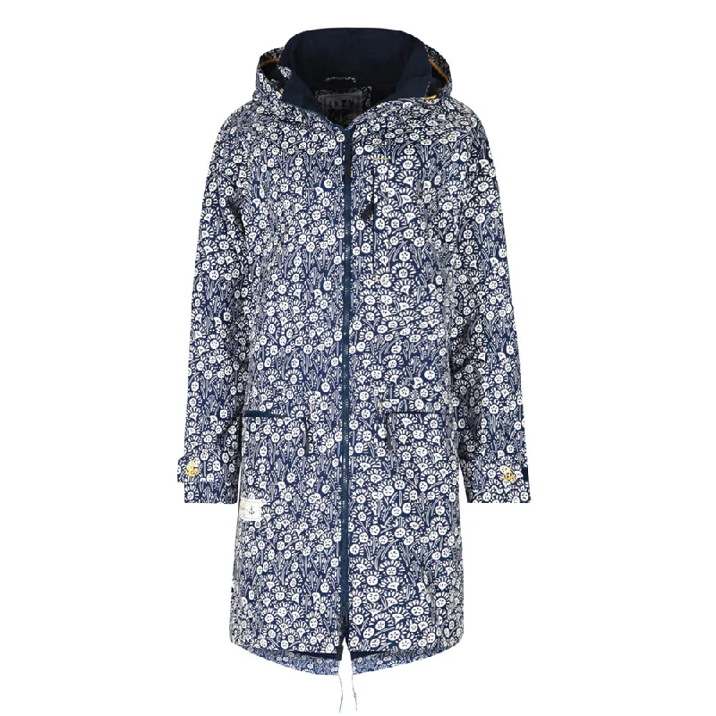 LJ67P - Long Waterproof Coat - Bouquet Reversible Quilted Jacket