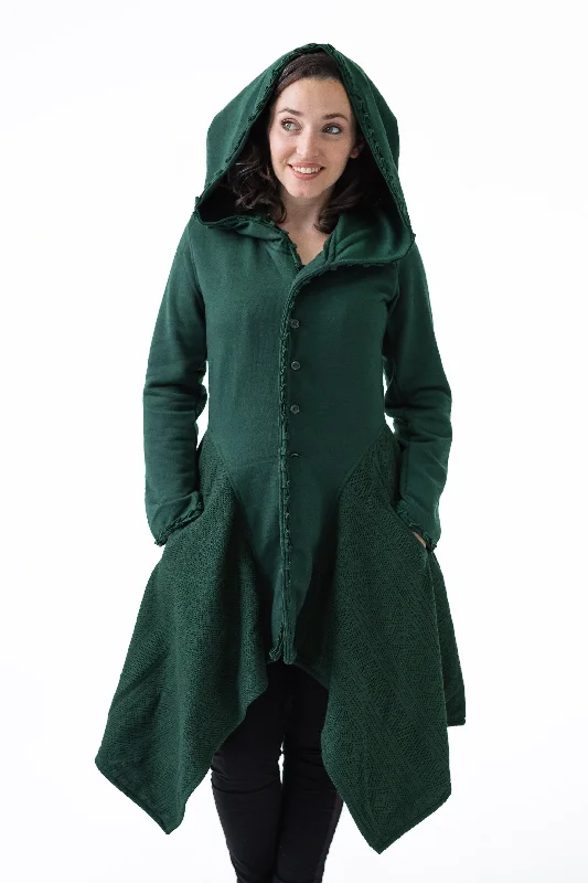 Crochet Rag Coat Hooded Parka Coat