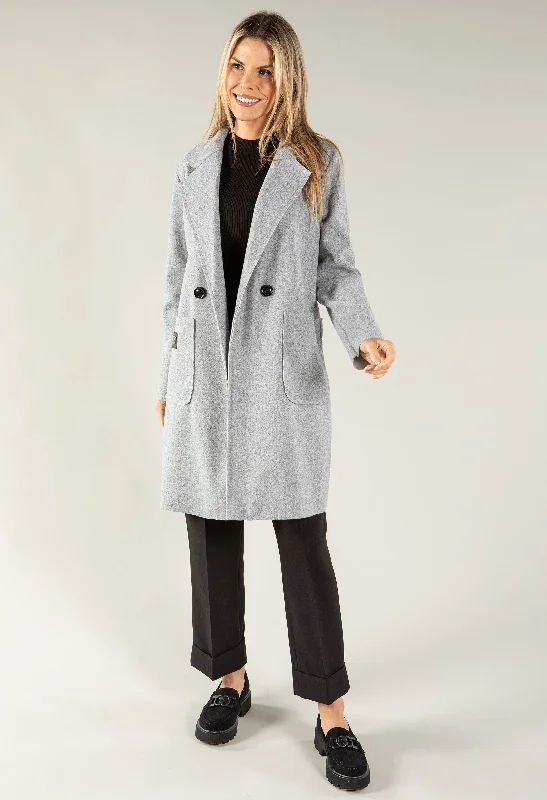 Double Breasted Tailored Coat Reversible Quilted Jacket