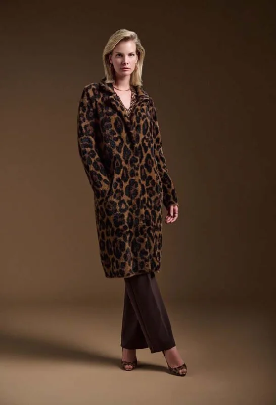 Leopard Print Coat Softshell Outdoor Jacket