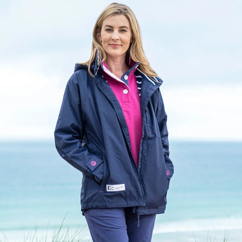 LJ45 - Short Waterproof Coat - Marine Fleece Lined Windbreaker