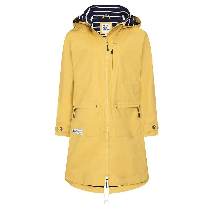 LJ67 - Long Waterproof Coat - Heather Padded Ski Jacket