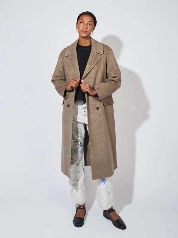 Light Brown Axel Coat Puff Sleeve Blazer