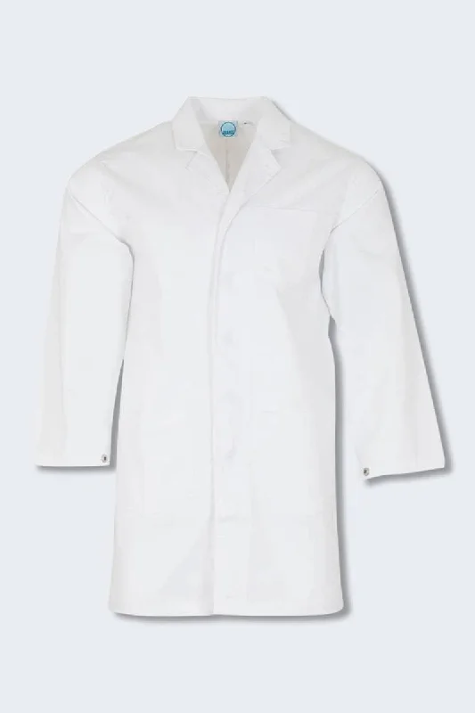 SBG Unisex White Lab Coat Polished Tailored Coat