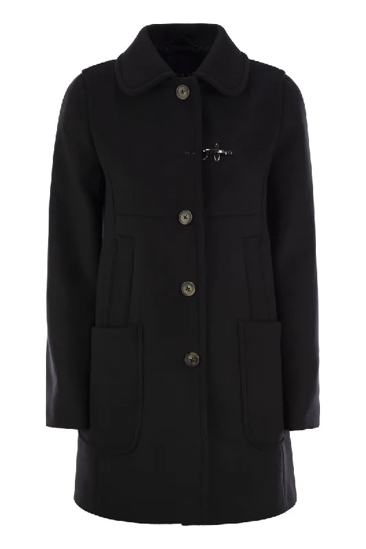 Wool and Cashmere Coat Cropped Fleece Jacket