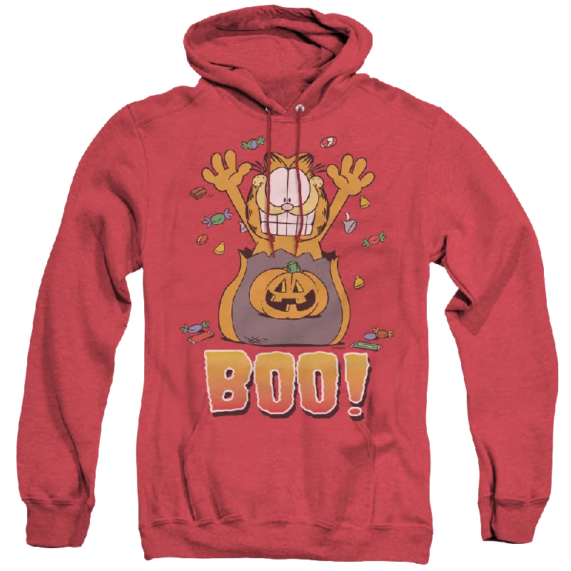 Garfield Boo! - Heather Pullover Hoodie Ruffled Neck Pullover