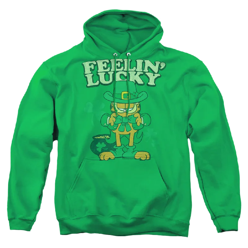 Garfield Feelin Lucky - Pullover Hoodie Faux Fur Trim