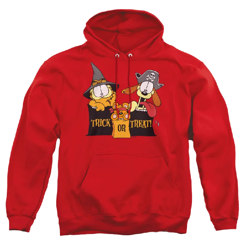 Garfield Trick Or Treat - Pullover Hoodie Asymmetrical Hem Sweater