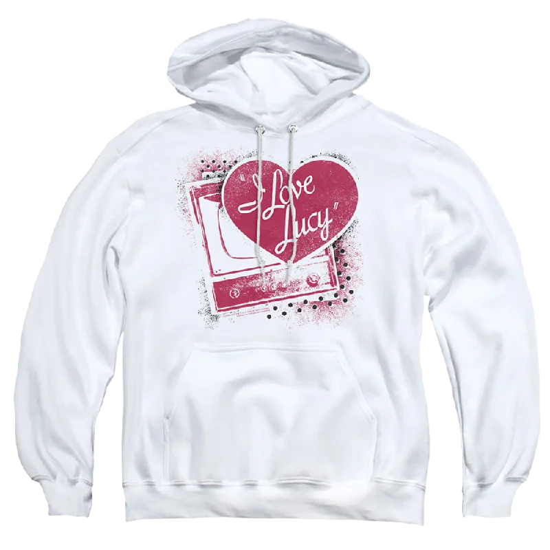 I Love Lucy Spray Paint Heart - Pullover Hoodie V-Neck Stylish Pullover