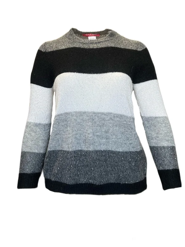 Marina Rinaldi Women's Black Adesso Knitted Sweater NWT Spandex Rayon Corduroy